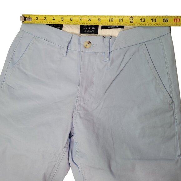 Ben Sherman Men's Straight Leg Stretch Fit Light Blue Chino Pants  Size 30 X 32 - Picture 8 of 10